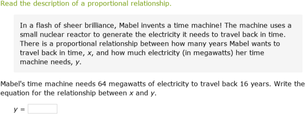 IXL | Write and solve equations for proportional relationships | 8th