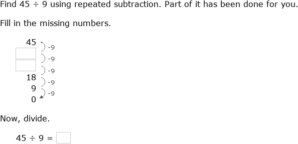 IXL | Divide using repeated subtraction | 3rd grade math