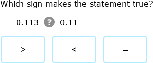 IXL | Compare decimals | 6th grade math