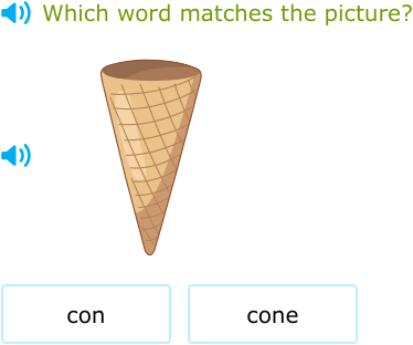 IXL | Choose the short o or long o word that matches the picture | 1st