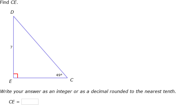 IXL - Trigonometric ratios: find a side length (Geometry practice)