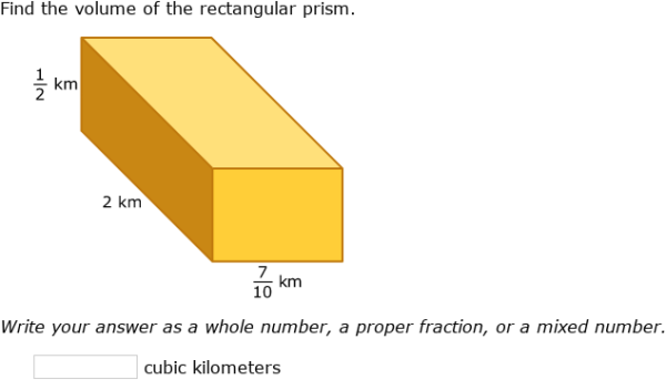 IXL | Volume of cubes and rectangular prisms with fractional side ...