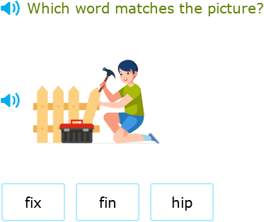 IXL | Choose the short i word that matches the picture: lowercase | Pre ...