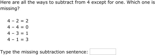 IXL | Ways to subtract from a number - subtraction sentences | 1st