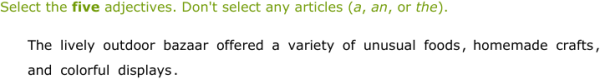 IXL | Identify adjectives | 6th grade language arts