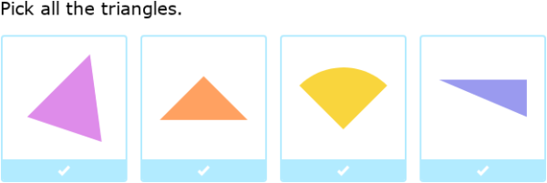 IXL | Triangles | 1st grade math