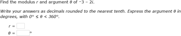 IXL - Find the modulus and argument of a complex number (Precalculus ...