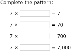 IXL | Multiplication patterns over increasing place values | 4th grade math