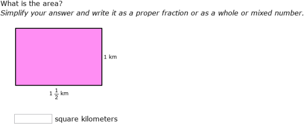 IXL | Area of squares and rectangles with fractions | 5th grade math