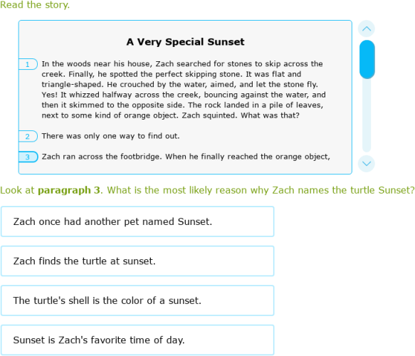 IXL | Read realistic fiction: set 2 | 3rd grade language arts