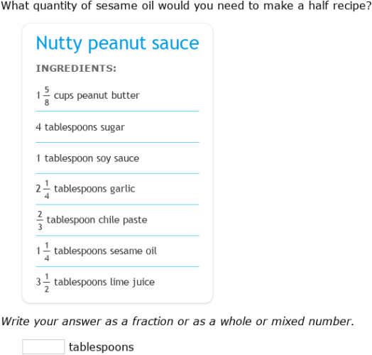 IXL Divide Fractions By Whole Numbers In Recipes 6th Grade Math