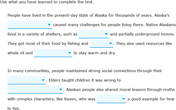 IXL | Native peoples of Alaska | 6th grade social studies