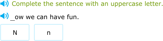 IXL | Capitalize the first letter of a sentence | Kindergarten language