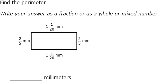 IXL | Find the perimeter or area: mixed number side lengths | 5th grade ...