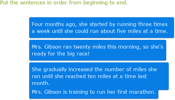 IXL | Put the sentences in order | 4th grade language arts