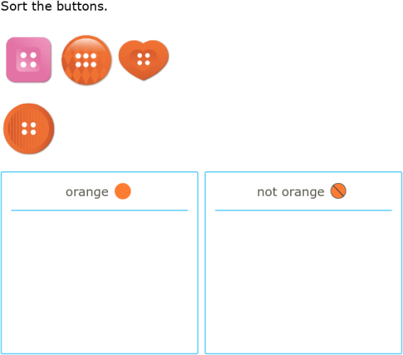 IXL | Classify and sort by one attribute - shape or color | 1st grade math