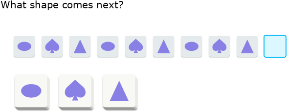 IXL | ABC shape patterns | Kindergarten math