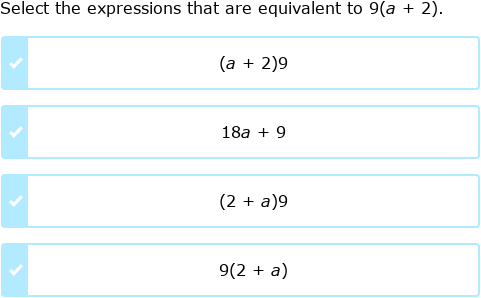 IXL | Identify equivalent expressions using the distributive property ...
