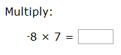 Practicing Sixth grade math: 'Add, subtract, multiply, or divide two integers'