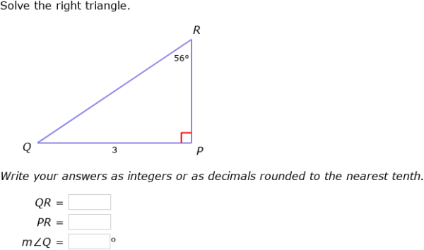 IXL - Solve a right triangle I (Geometry practice)