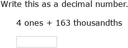 IXL | Compose and decompose decimals in multiple ways | 6th grade math