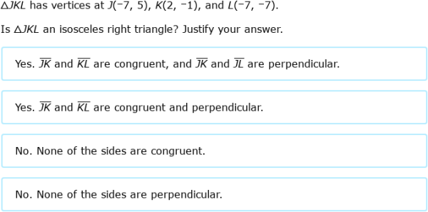IXL - Classify triangles on the coordinate plane: justify your answer ...