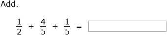 IXL | Add 3 fractions with unlike denominators | 5th grade math