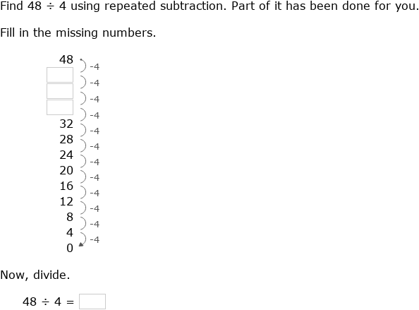 IXL | Divide using repeated subtraction | 5th grade math