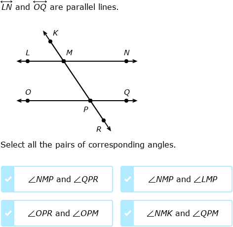 IXL | Identify corresponding and consecutive interior angles | 7th