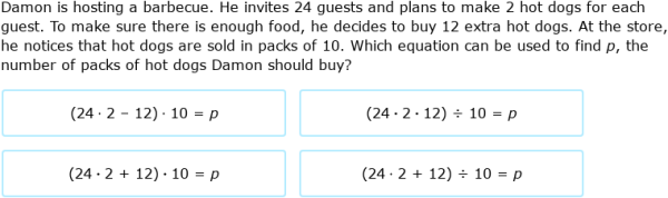 IXL | Represent multi-step problems using equations | 6th grade math