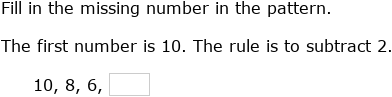 IXL | Use a rule to complete a number pattern | 3rd grade math