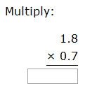 Practicing Sixth grade math: 'Add, subtract, multiply, or divide two decimals'