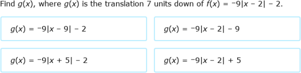 IXL - Vertical translations of functions (Algebra 1 practice)