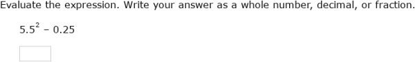 IXL | Checkpoint: Numerical expressions with exponents | 6th grade math