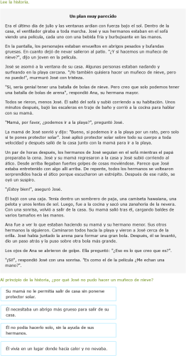 IXL | Leer ficción realista: colección 1 | 3rd grade Spanish language arts