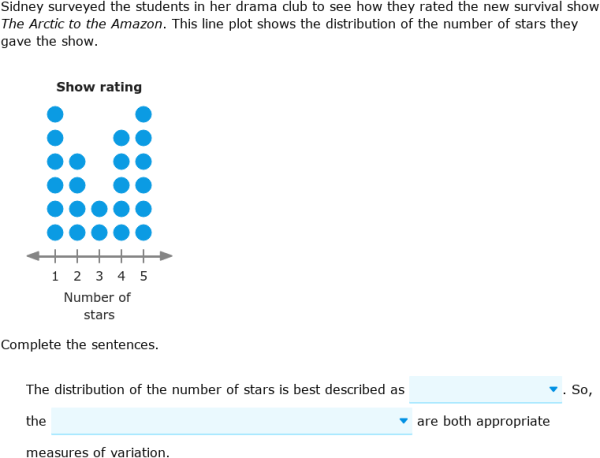 IXL - Choose appropriate measures of center and variation (Algebra 1 ...