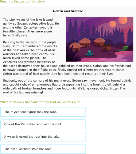 IXL | Read science fiction with illustrations | 5th grade language arts
