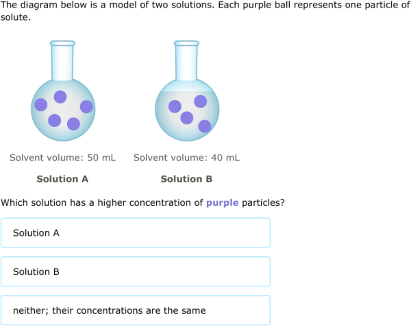 IXL | Compare concentrations of solutions | 7th grade science