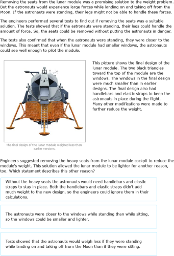 IXL | Explore the engineering-design process: going to the Moon! | 5th ...
