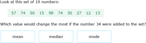 IXL | Changes in mean, median, mode, and range | 5th grade math