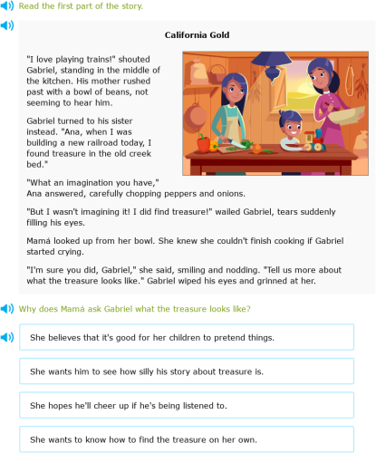 IXL | Read historical fiction with illustrations | 2nd grade language arts
