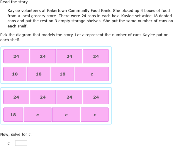 IXL Use strip diagrams to represent and solve multistep word