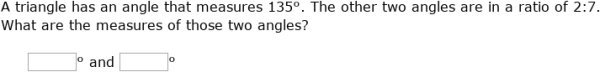 IXL | Find missing angles in triangles using ratios | 8th grade math