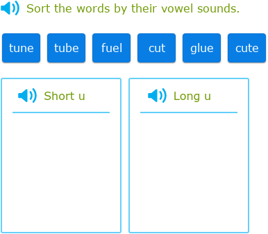 IXL | Use spelling patterns to sort long and short vowel words | 3rd ...
