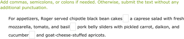 IXL | Use semicolons, colons, and commas with lists | 9th grade ...